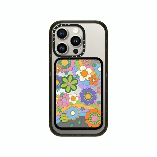 [CTF-30345972-16005956] Casetify Magsafe Snappy Cardholder Stand (Groovy Floral)