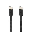 Belkin Premium Braided Cable 2.0 USB C-C 1M (Black)
