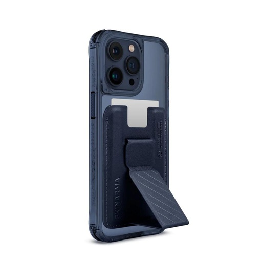 [SK-KADO-GRYGRY] Skinarma Kado Magsafe Card Holder With Grip Stand (Grey)