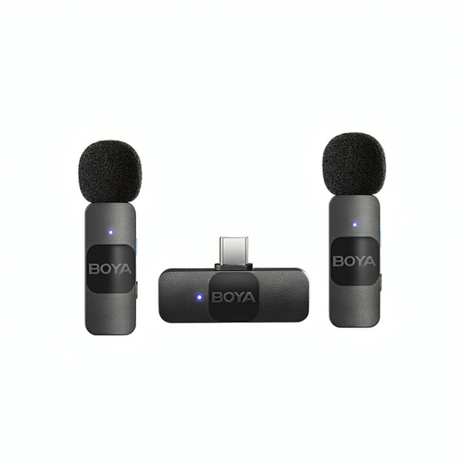 [BY-V20] BOYA Ultracompact 2.4Ghz Wireless Microphone System for Type-C devices (2TX+1RX)