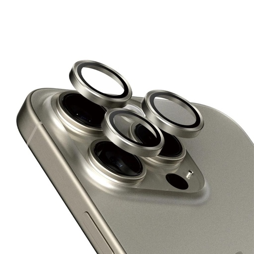 [1198] PanzerGlass Hoops Camera Lens Protector for iPhone 15 Pro/15 Pro Max (Natural Titanium)