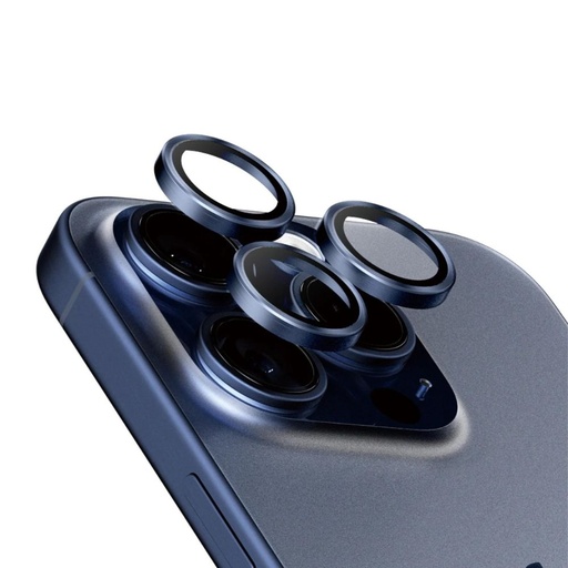 [1199] PanzerGlass Hoops Camera Lens Protector for iPhone 15 Pro/15 Pro Max (Blue Titanium)