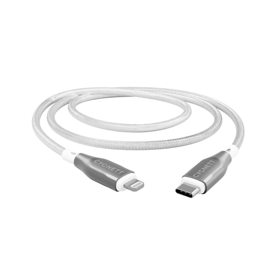 [CY4670PCCCL] Cygnett Armoured Lightning To USB-C 2M (White)