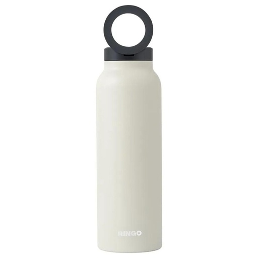 [RIN-B2IV32LSC1] RINGO Water Bottle - 32 OZ/1 Litre - MagSafe Screw Lid / MagSafe Booster Ring (Ivory)