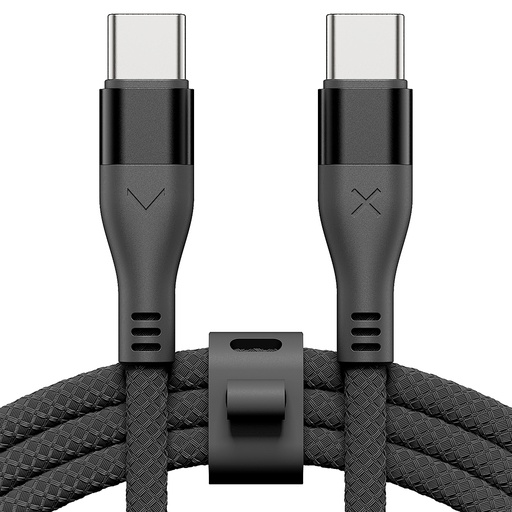 [Kaeiz_Woven_CtoC_Black_(120cm)] Vicxxo Kaeiz Woven Type C-C Cable 1.2M (Black)