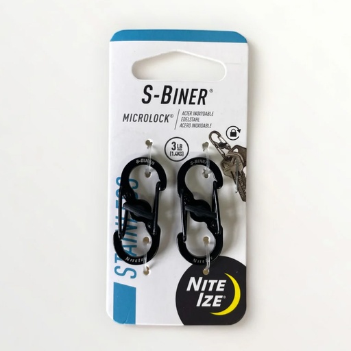[LSBM-01-2R3] NiteIze S-Biner MicroLock (Black)
