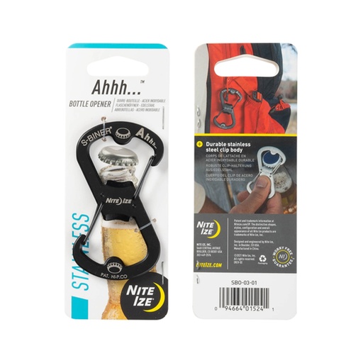 [SBO-03-01] NiteIze S-Biner Bottle Opener (Black)
