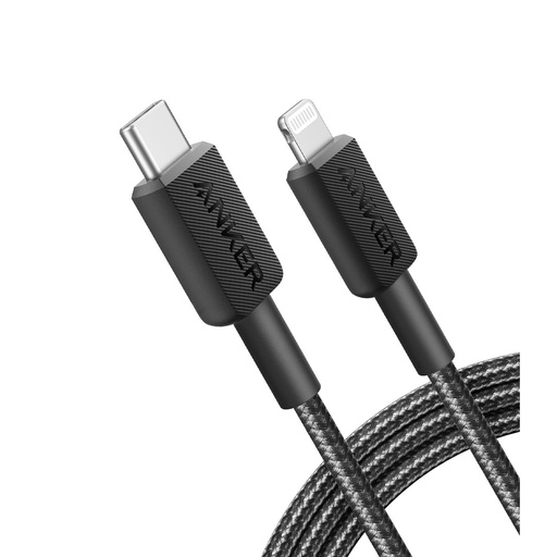 [A81B6H11-1] Anker 322 USB-C to Lightning Cable Braided (1.8m/6ft) (Black)