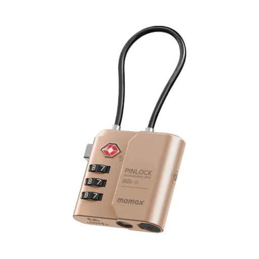 [BR15L2] Momax PinLock TSA Padlock Find my locator (Desert Titanium)