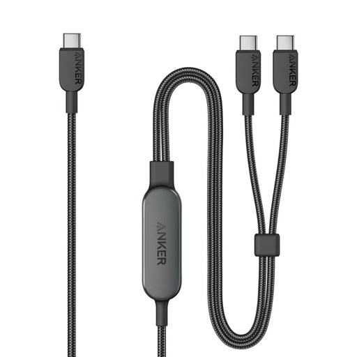 [A8895H11] Anker 2-in-1 USB-C to USB-C Cable 140W (1.2m/4ft) (Black)