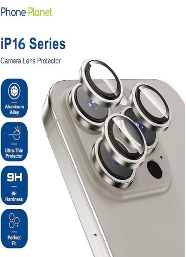 [PP-LS-IP16PRO-MAX-TGY] فون بلانيت حمايه عدسات الكاميرا لهاتف 16 برو و 16 برو ماكس 