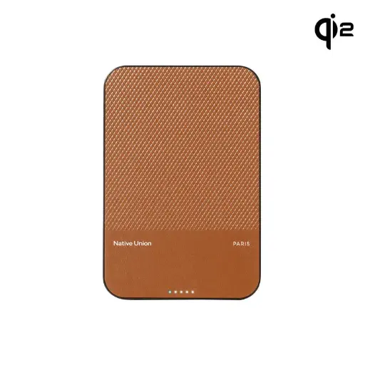 [PB-5KMS-TAN-Q2] Native Union (Re) Classic Magnetic Power Bank 5000mAh Qi2 (Tan)