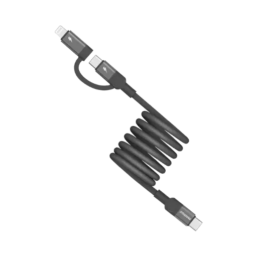 [DL60D] Momax Mag.link USB-C to C & Lightning Magnetic Cable 2m (Black)