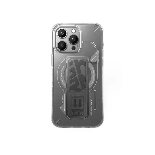 [SK-2023IPP67-HELIO-GRY] SkinArma Helio MagSafe Case With Grip Stand for iPhone 15 Pro Max (Grey)