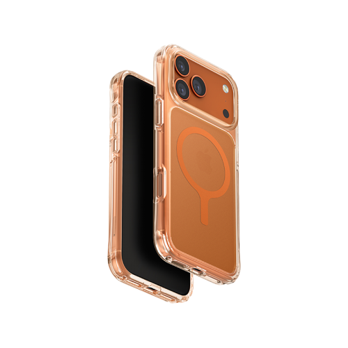 [UNIQ-IP6.9P(2025)-LXAFMFCLRVO] SkinArma Saido MagSafe Case for iPhone 17 Pro Max (Frost Clear/Volt Orange)
