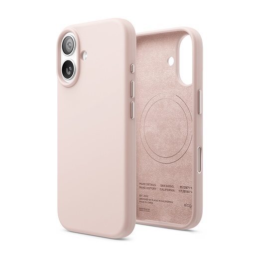 [ES17MSSC61-LPK] Elago Magnetic Silicone Case for iPhone 17 (Light Pink)