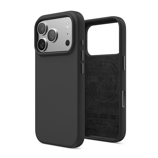 [ES17MSSC63PRO-BK] Elago Magnetic Silicone Case for iPhone 17 Pro (Black)
