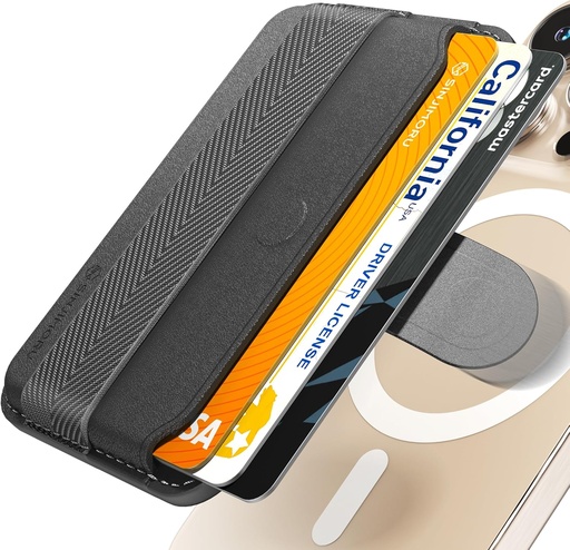 [SMA-PLTB-STAN-BK] Sinjimoru M-Pull Tab Stand Magsafe Wallet (Black)