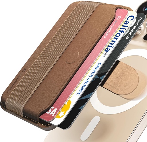 [SMA-PLTB-STAN-BR] Sinjimoru M-Pull Tab Stand Magsafe Wallet (Brown)