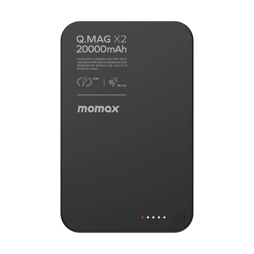 [IP133D] Momax Q.Mag X2 35W 20000mAh wireless battery pack (Black)