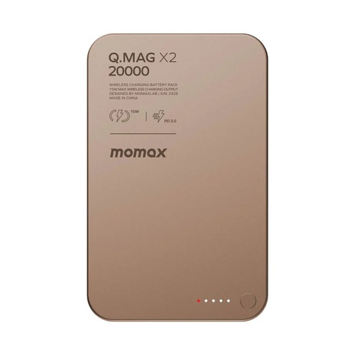 [IP133L2] Momax Q.Mag X2 35W 20000mAh wireless battery pack (Desert Titanium)