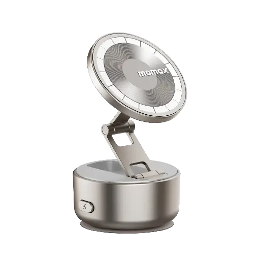 [KH20L] Momax 1-SNAP GO Auto Suction Magnetic Phone Stand (Titanium)