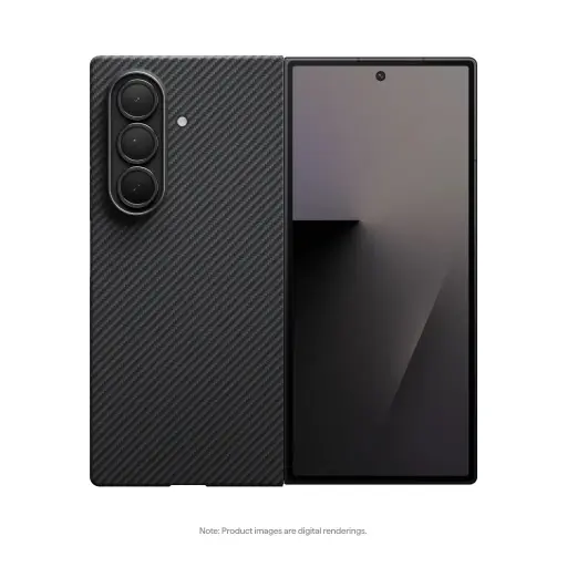 [FBFOLD7] Pitaka Ultra-Slim Case for Galaxy Z Fold7 Black/Grey (Rear cover)