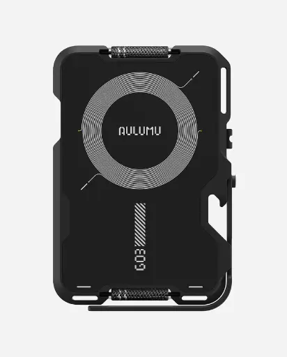[UA-G03-TG] AULUMU G03 Multi-Tool Magnetic Metal Wallet Frosted Cover (Black)
