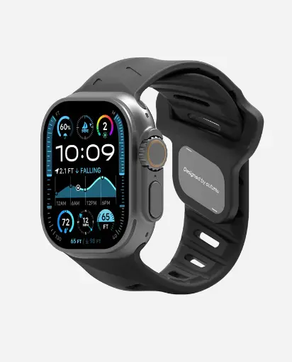 [A02-FKM-BK] AULUMU A02 Offbeat Sport Band for Apple Watch Series (Black)