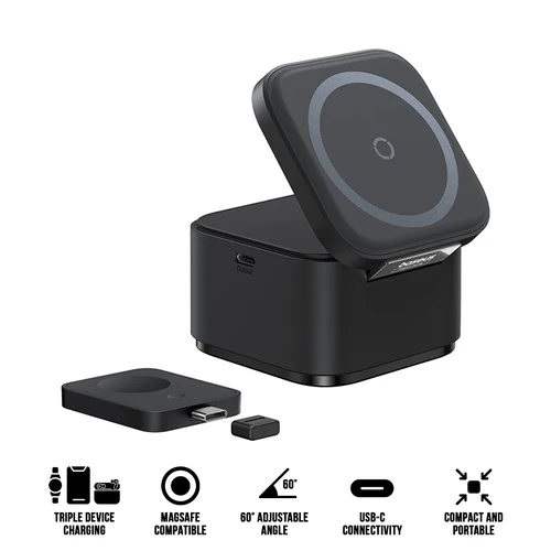 [P10264100123-01] Baseus MagPro 3-in-1 Qi2 Magnetic Wireless Charger 25W (Cosmic Black)
