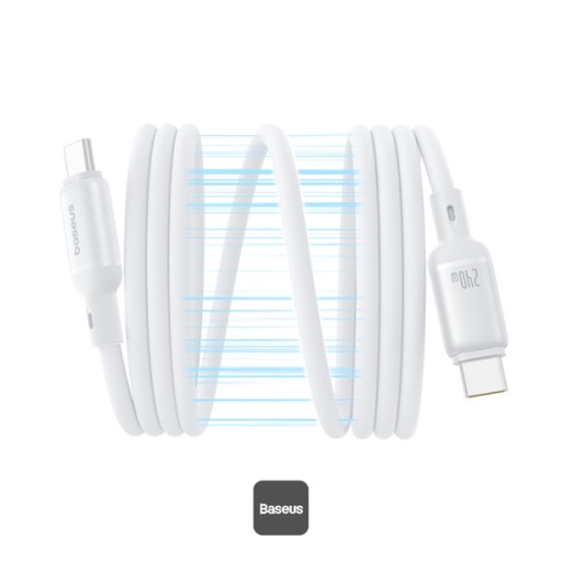 [P10376800311-00] Baseus PicoGo Magnetic Liquid Silicone Fast Charging Cable USB-C to USB-C 240W 1m (Galaxy Blue)