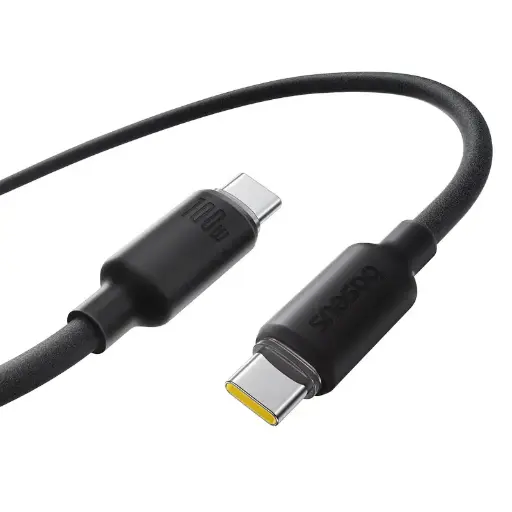 [E0426700] Baseus Foamed Silicone Fast Charging Data Cable USB-C to USB-C 100W 1m (Comic Black)