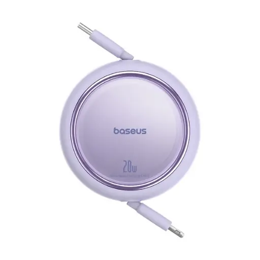 [P10364501511-00] Baseus Free2Pull Retractable Charging Cable USB-C to iP 20W 1m (Nebula Purple)