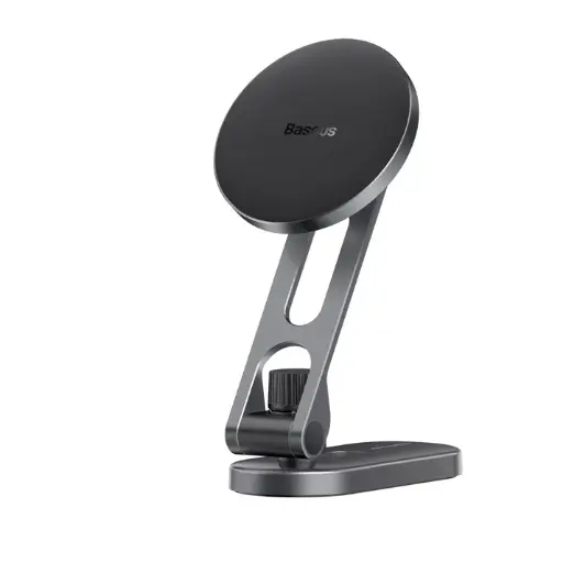 [C40151300S11-00] Baseus T-Space Series Folding Metal Car Mount Magnetic Phone Holder (Frost Silver)