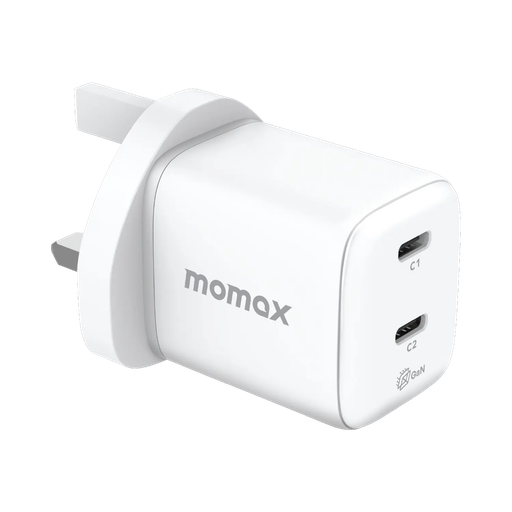 [UM81UKW] Momax 1-CHARGE 45W 2-Port GaN Charger (White)