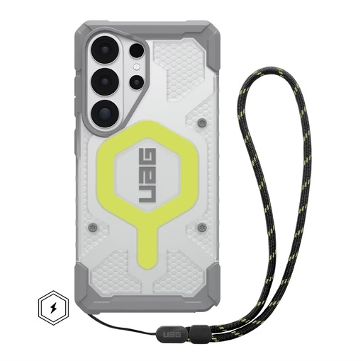 [2145261BV01] UAG Pathfinder Clear w/Magnet Case for Samsung Galaxy S26 Ultra (Active Neon Lanyard)