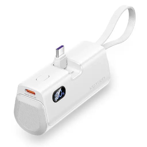 [FHQW0] Vention Power Bank LED Display Type-C-Lightning 4800mAh (White)