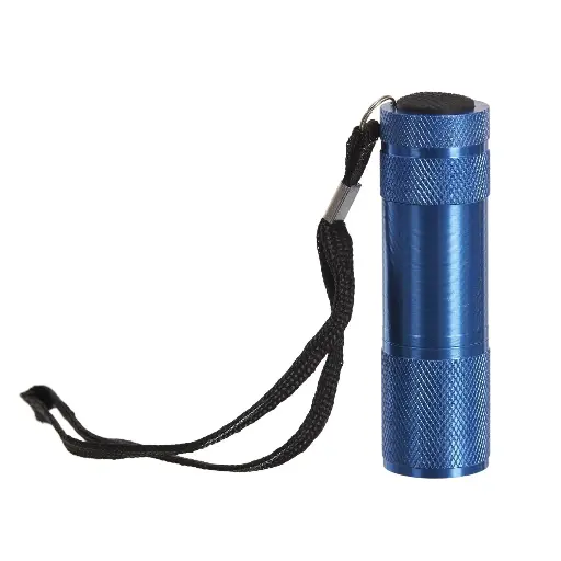 [LT2295-BLU] Mini 9 LED Aluminum Flashlight (Blue)