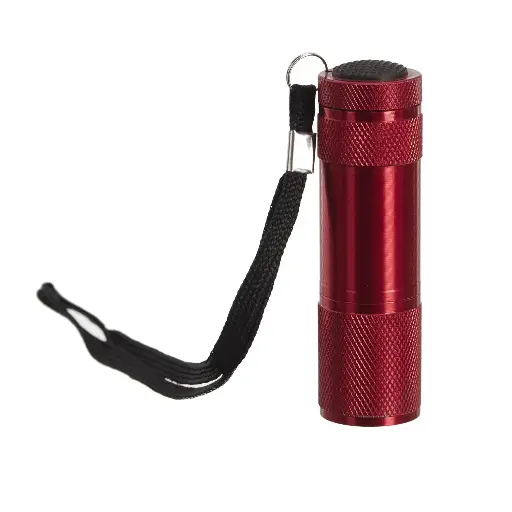 [LT2295-RD] Mini 9 LED Aluminum Flashlight (Red)