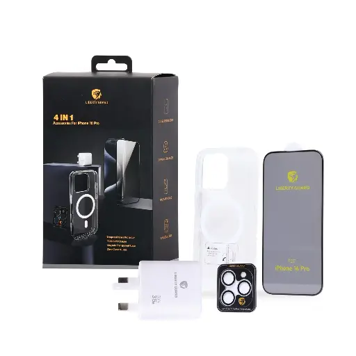 [LGGCLCCB4116P] Liberty Guard 4in1 Protection Pack for iPhone 16 Pro 