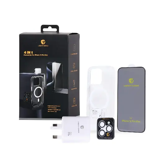 [LGGCLCCB4116M] Liberty Guard 4in1 Protection Pack for iPhone 16 Pro Max