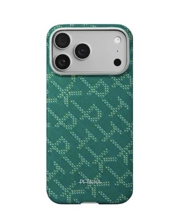 [KI1701PTKP] PITAKA Monogram Gold/Green Ultra-Slim Case for iPhone 17 Pro Max 
