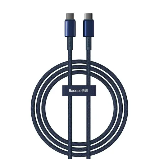 [P10319800321-04] Baseus Tungsten Gold Fast Charging Cable USB-C to USB-C 100W 2m - Blue