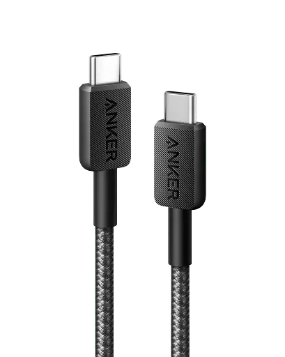 [A81F5H11] Anker 322 USB-C to USB-C Braided Cable 1M (Black)