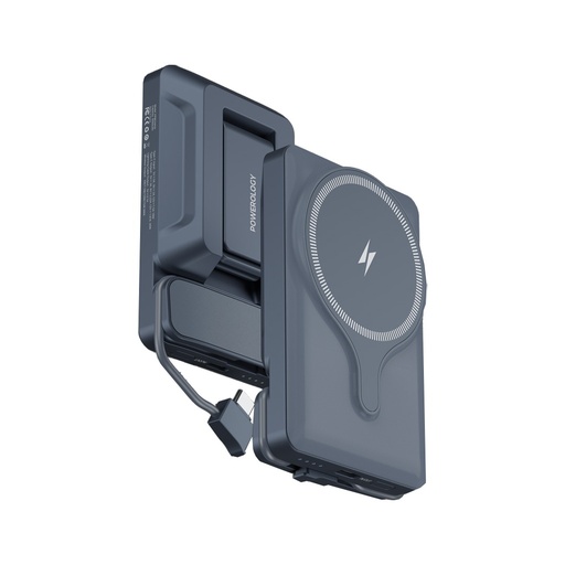[PPBCHA32GY] Powerology 5000mAh Powerbank Magsafe Charging Air-Vent Mount (Gray)