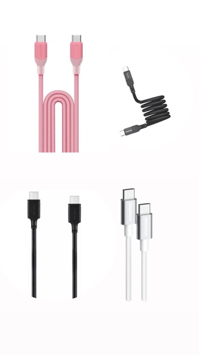 [dc23p+dc52d+dc16d+dc30d] RFD Momax   USB-C To USB-C (1.2m / Support 60W) Silicon+ 100W USB-C to USB-C Magnetic Cable 1m  +USB-C to USB-C 1m + 60W USB-C Cable 1.5m) 