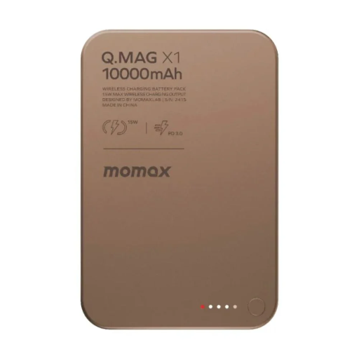 [IP136Q2L2] Momax Q.Mag X1 Qi2 Magnetic Wireless Battery Pack 10000mAh - Gen 2 (Desert Titanium)