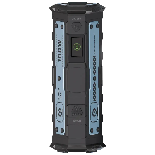 [PPBCHA91BK] Powerology TorchPower 20000mAh Power Bank  Built-in Flashlight 