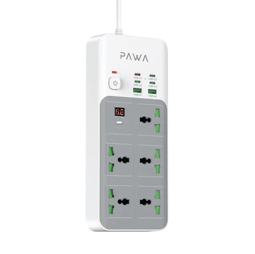 [PW-PSTR655P-WH] Pawa Universal Powerstrip with Timer 65W