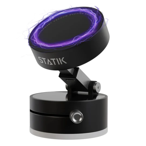 [PUP-0661-BLK] Statik HyperMount Pro Vacuum Magnetic NanoSuction  Phone Mount with Wireless charging (Black)